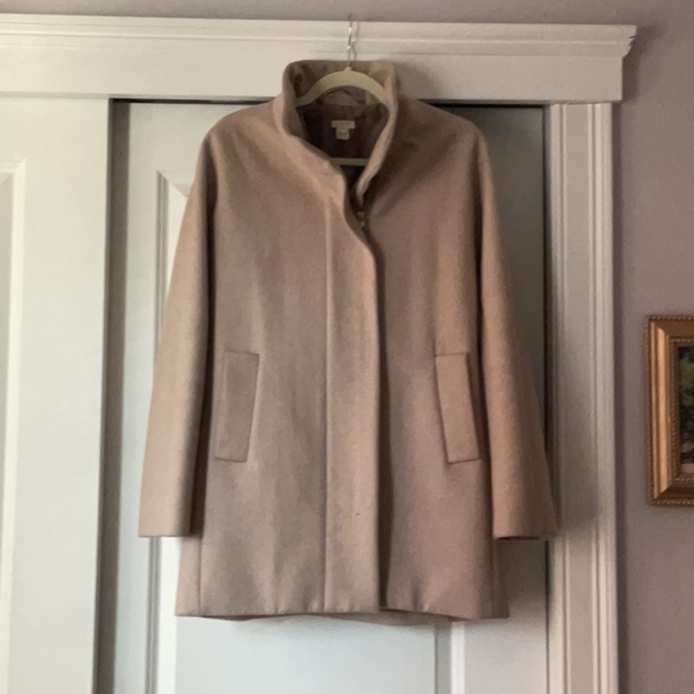 Women's J.Crew Factory Tan Pea Coat, Size 6